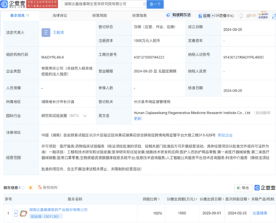 達(dá)嘉維康成立再生醫(yī)學(xué)研究院公司，借力生物質(zhì)能資源數(shù)據(jù)庫信息系統(tǒng)開啟新征程